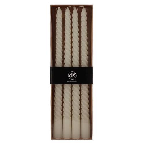 Kerze Crown Twist creme 02x30cm x4