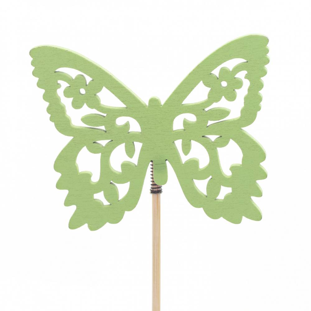 Schmetterling Anna auf Stab grün D07.5cm L50cm