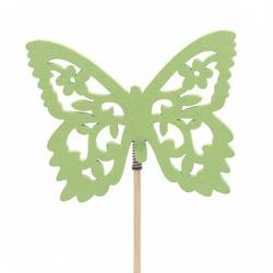 Schmetterling Anna auf Stab grün D07.5cm L50cm
