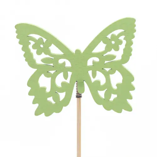 Schmetterling Anna auf Stab grün D07.5cm L50cm