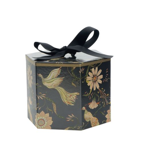 Hatbox Birds schwarz D15cm H13cm