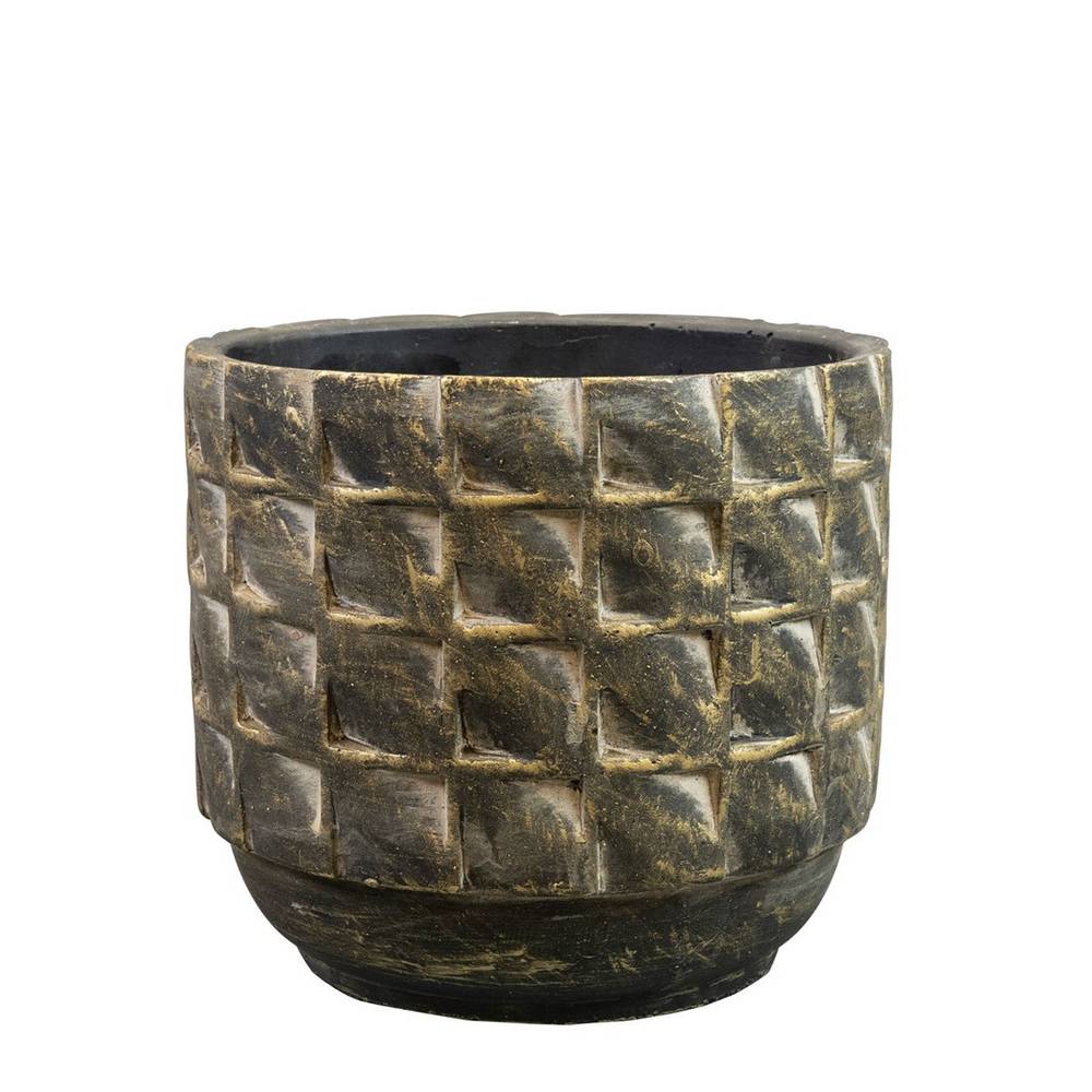 Keramik Übertopf Jim grau D19cm H16cm 