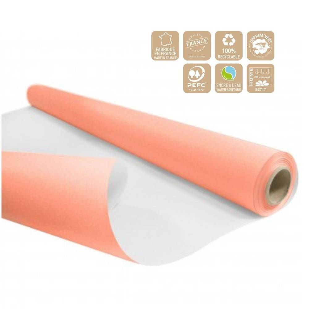 Papier Rolle 80cm weiss/h.rosa 60gr 50m