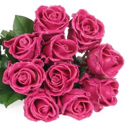Rose cerise Wachs (W18) 70cm