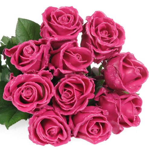 Rose cerise Wachs (W18) 70cm