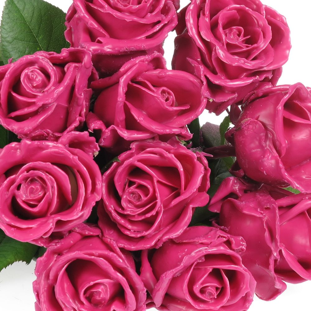 Rose cerise Wachs (W18) 70cm