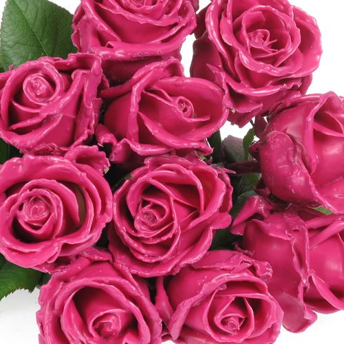 Rose cerise Wachs (W18) 70cm