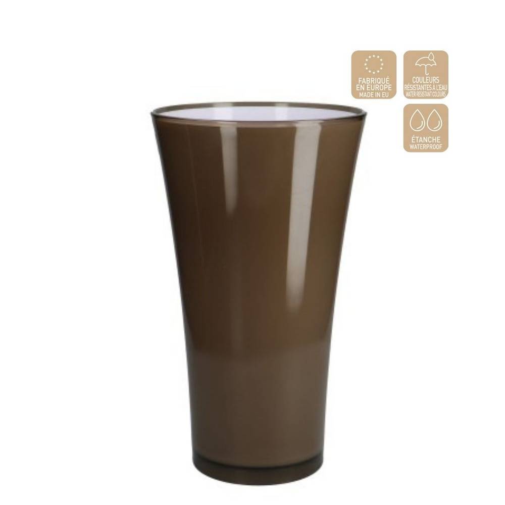 Kunststoff Vase Fizzy grau D20cm H35cm