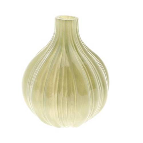 Glas Vase Velin hell grün D18cm H21cm