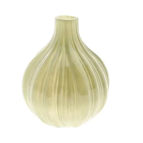 Glas Vase Velin hell grün D18cm H21cm