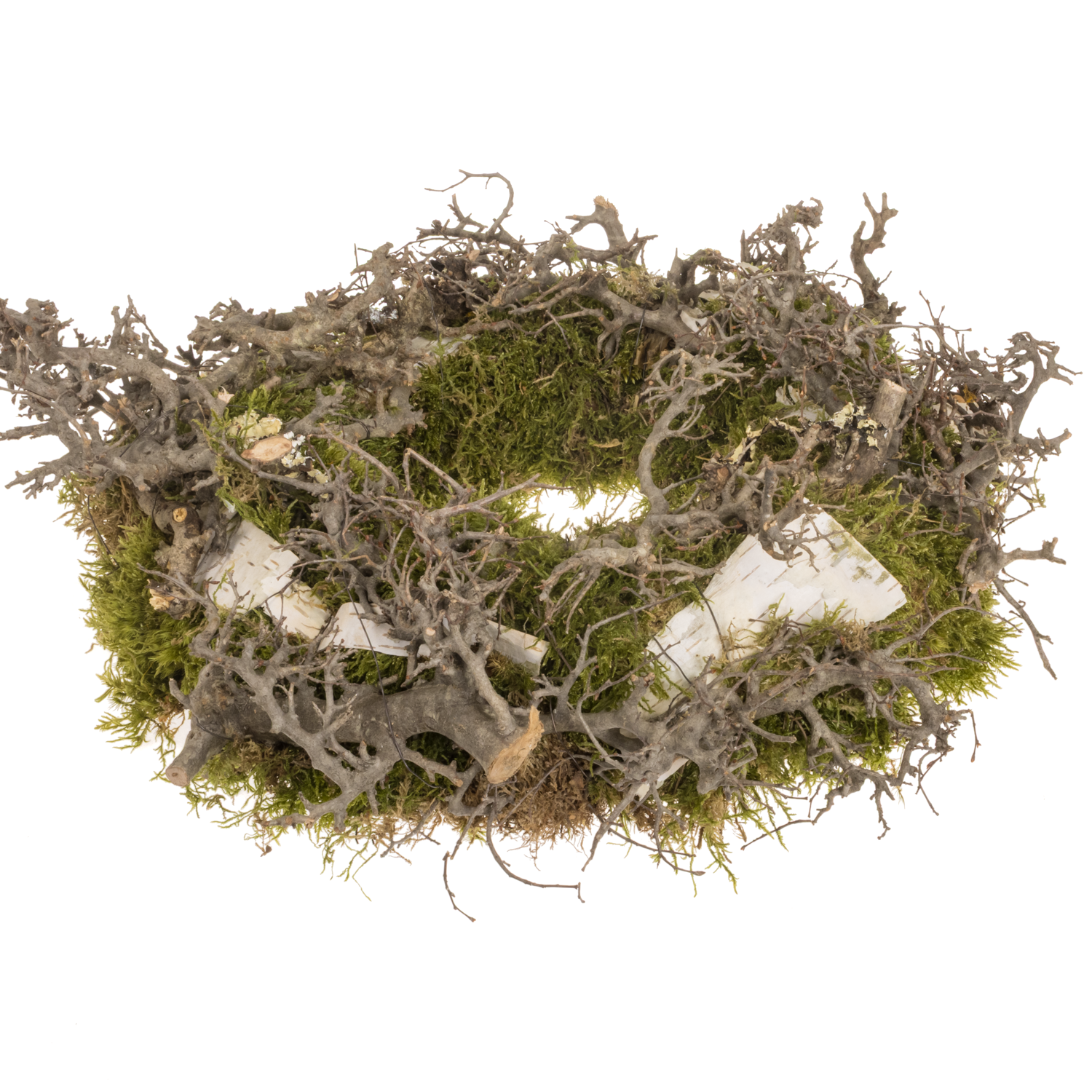 Kranz grau/grün Bonsai/Moos D35cm