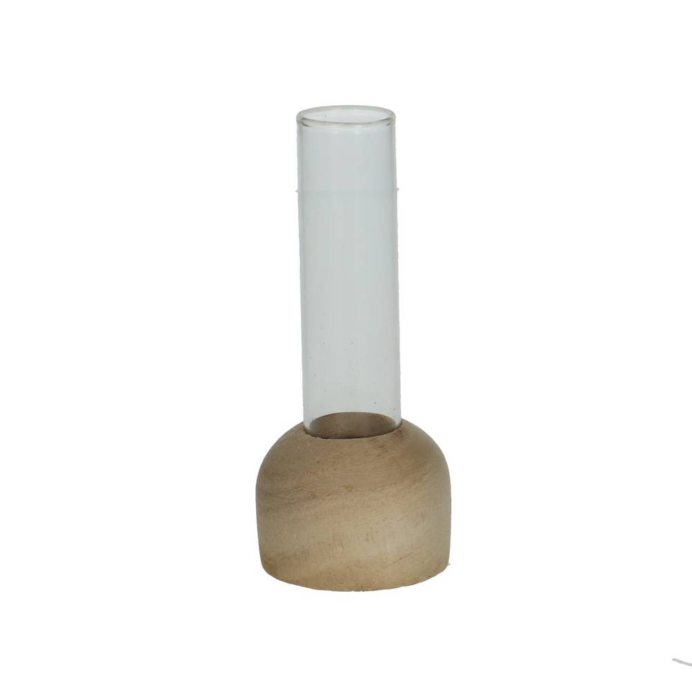 Glas Rohr auf Fuss D02cm H10cm