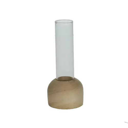 Glas Rohr auf Fuss D02cm H10cm