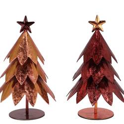 Deko Baum Glam eisen braun mix 14x14x18cm