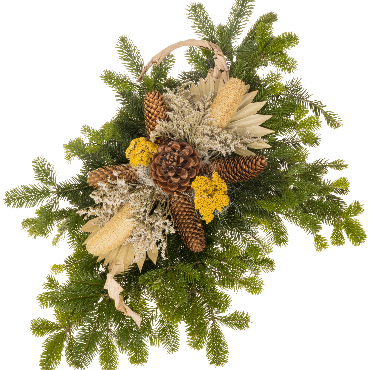 Grabdecke Natur NM Zapfen 45x80cm (3250)