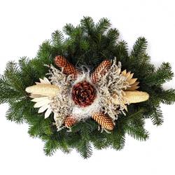 Grabdecke Natur NM Zapfen 45x80cm (3250)