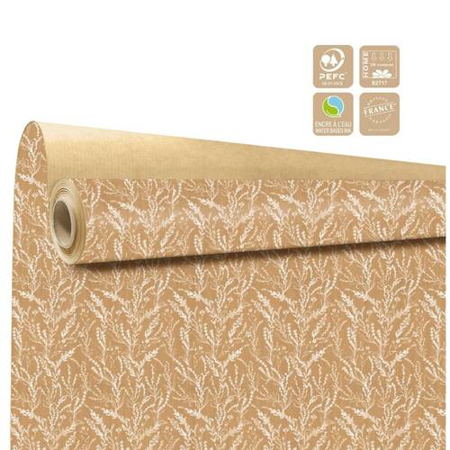 Papier Rolle 80cm 40m Arborescence braun/weiss 
