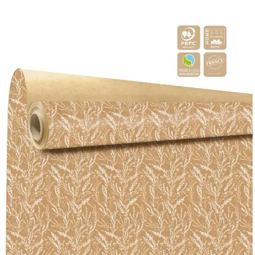 Papier Rolle 80cm 40m Arborescence braun/weiss 