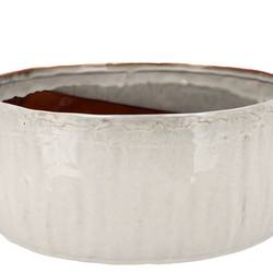 Keramik Schale Iron Stone weiss 36x36x15cm