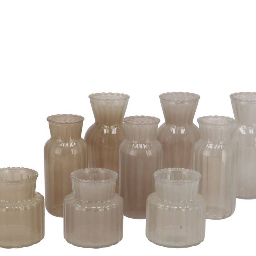 Glas Vase Jazz Cozy Sand mix creme D07cm H14cm