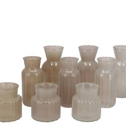 Glas Vase Jazz Cozy Sand mix creme D07cm H14cm