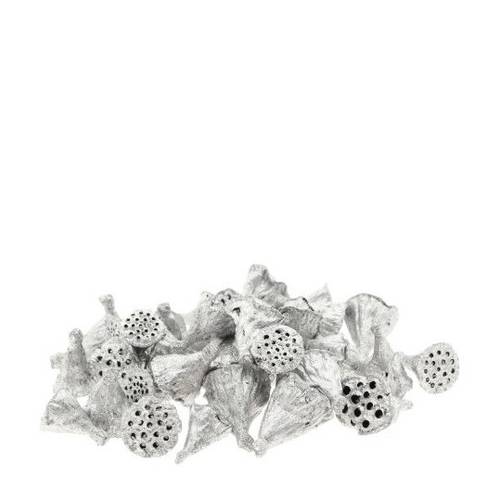 Deko Lotus Glitzer silber mini x200
