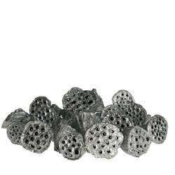 Deko Lotus Glitzer silber mini x200