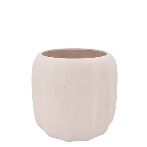 Keramik Übertopf Sidney Bleached creme 17x17x16cm