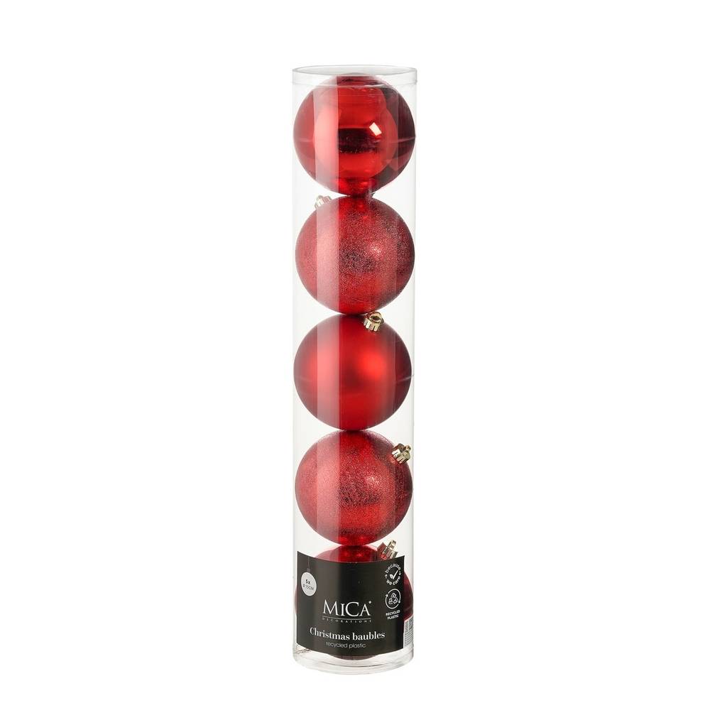 Kugel Plastik rot D15cm x5