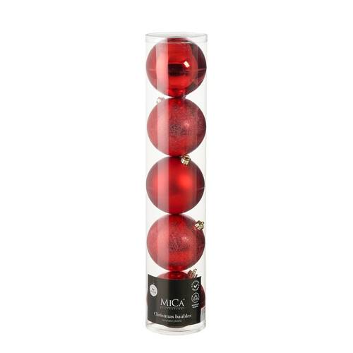Kugel Plastik rot D15cm x5