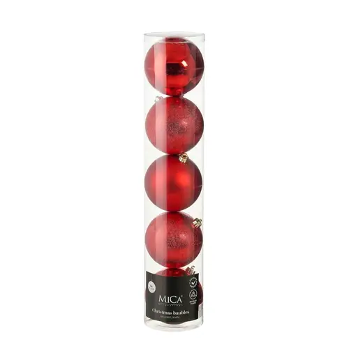 Kugel Plastik rot D15cm x5