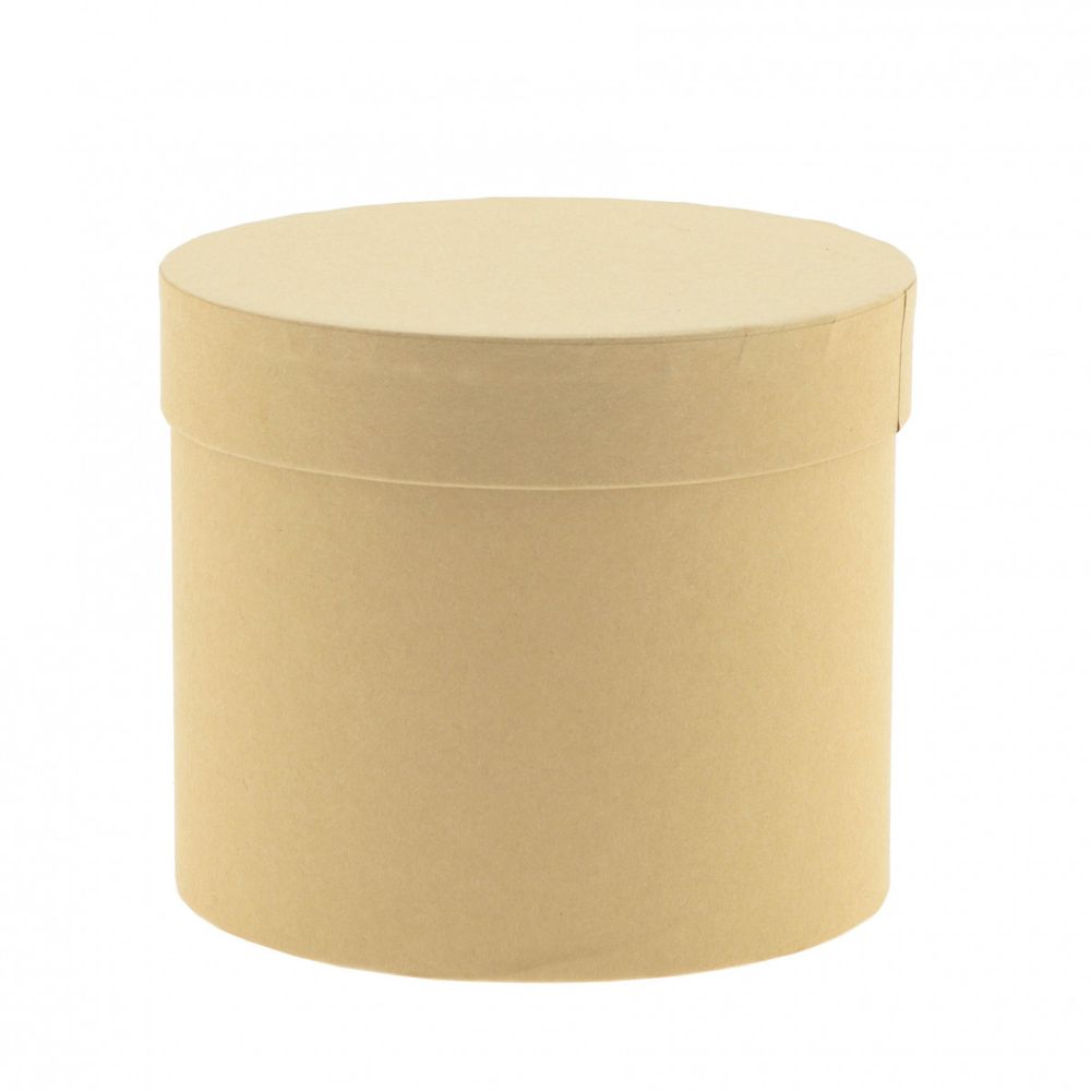 Hatbox Karton Natur D15cm H13cm