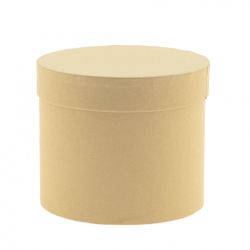 Hatbox Karton Natur D15cm H13cm