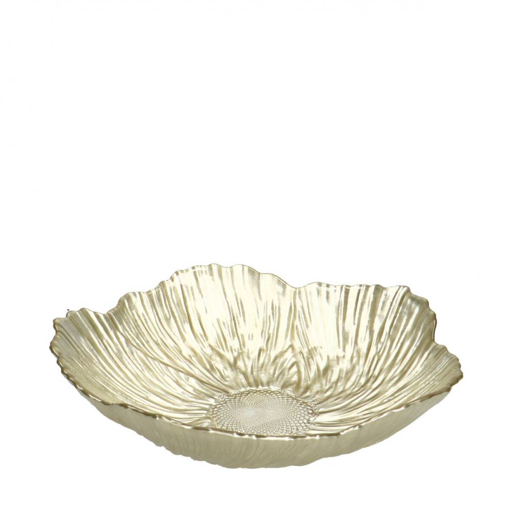 Glas Schale Rania gelb D25cm H07cm  