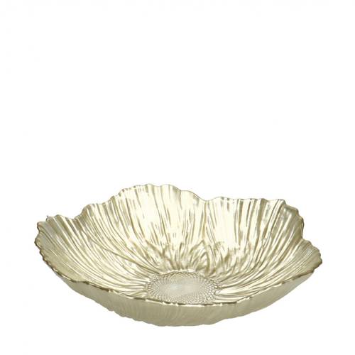 Glas Schale Rania gelb D25cm H07cm  