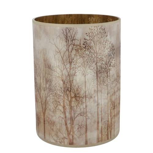 Glas Teelicht Ruby Forest braun 18x24cm