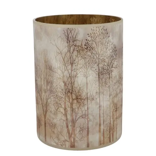 Glas Teelicht Ruby Forest braun 18x24cm
