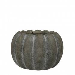 Keramik Schale Kürbis grau D17.5cm H10.5cm