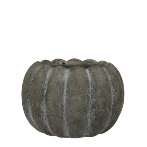 Keramik Schale Kürbis grau D17.5cm H10.5cm