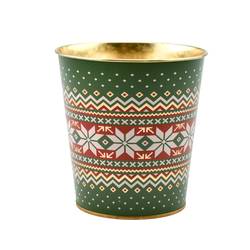 Zink Übertopf Esra grün D13cm H13cm