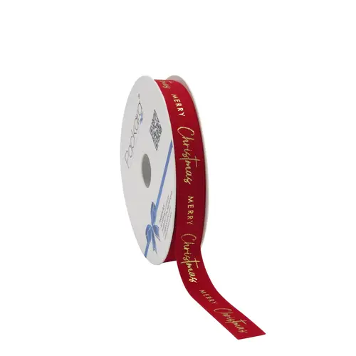 Band Merry Christmas rot 15mm 10m 