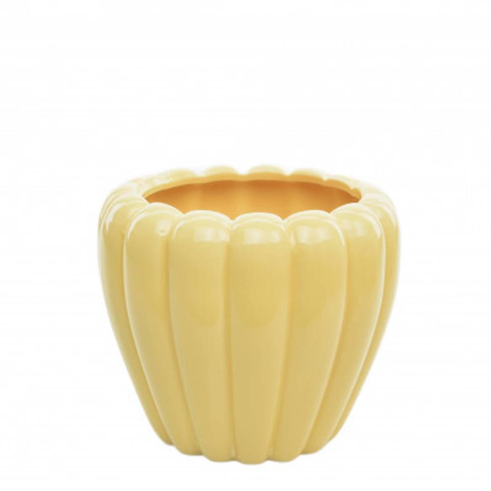 Keramik Topf Eva gelb D16.5cm H14cm