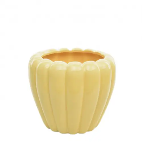 Keramik Topf Eva gelb D16.5cm H14cm