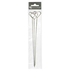 Kartenhalter Herz silber 20cm x3
