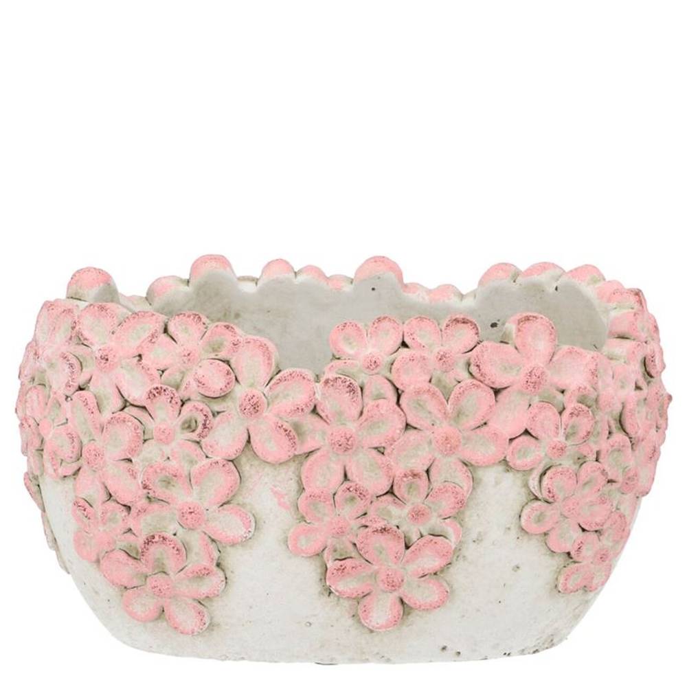Beton Schale Dante Bloom rosa 20x12x11cm