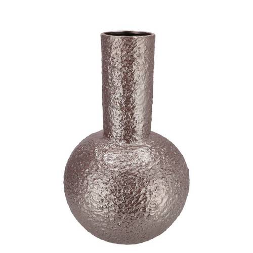 Keramik Vase Evora Metallic grau 25x25x39cm
