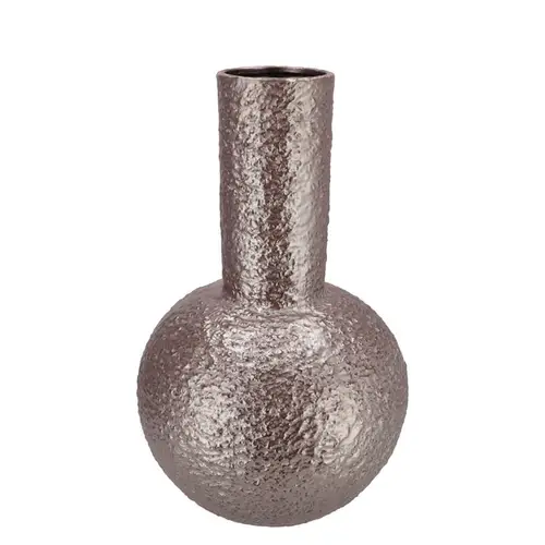 Keramik Vase Evora Metallic grau 25x25x39cm