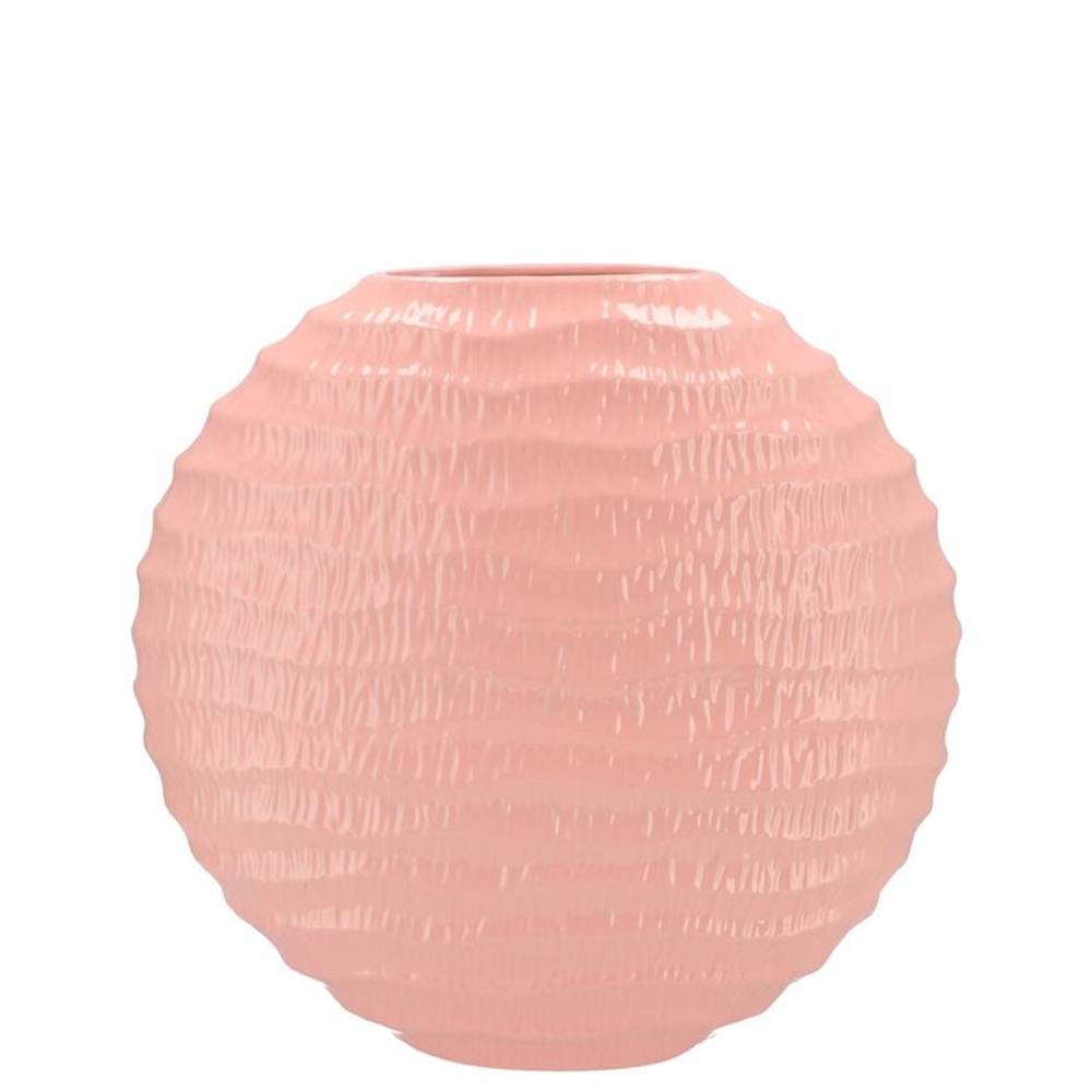 Keramik Vase Lima Oval rosa 23x10x22cm