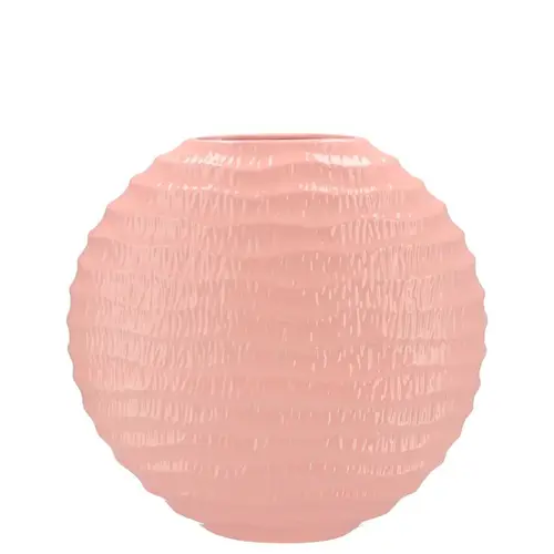 Keramik Vase Lima Oval rosa 23x10x22cm