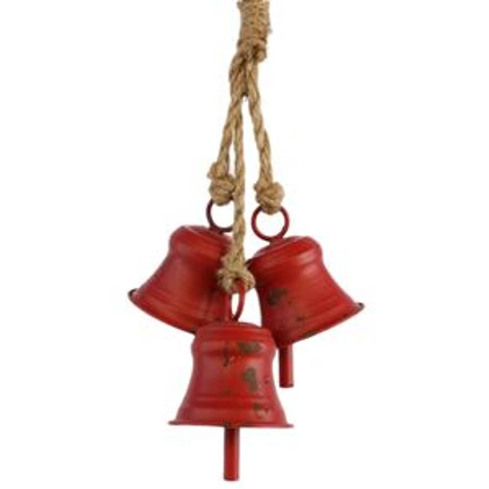 Hänger Tingle Bell rot D15cm H40cm